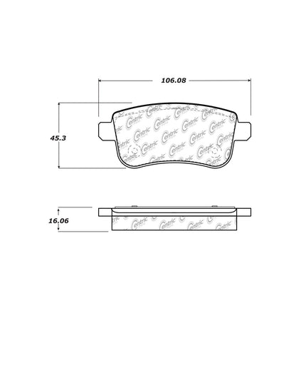 Centric Parts Disc Brake Pad Set Semi-Metallic with Shims for 2011-2015 Renault Fluence 102.18200
