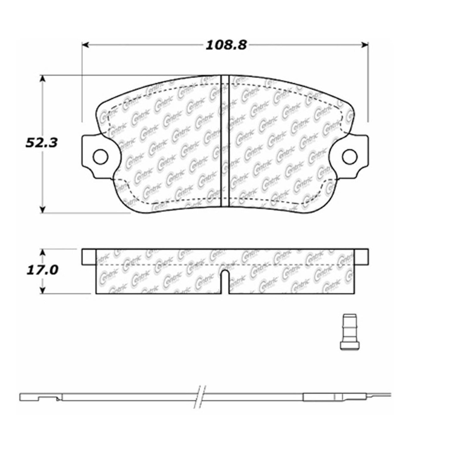 Centric Parts Disc Brake Pad Set Semi-Metallic with Shims for Lancia Beta and Zagato 1979-1982 102.90020