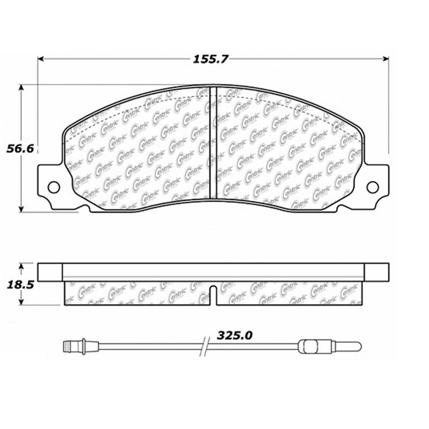 Centric Parts Disc Brake Pad Set Semi-Metallic with Shims 102.90050