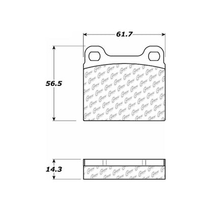 Centric Parts Disc Brake Pad Set Ceramic with Shims for 1975-1979 Alfa Romeo Models 103.00310