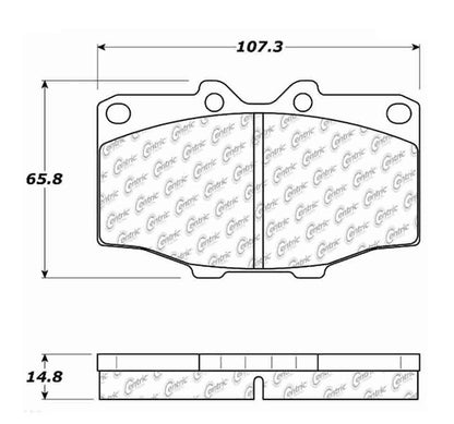 Centric Parts Disc Brake Pad Set C-Tek Ceramic with Shims for Toyota 4Runner 1988-1994 103.01370