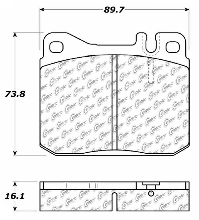 Centric Parts Disc Brake Pad Set C-Tek Ceramic with Shims for 1981-1991 Mercedes-Benz 240D 280CE 280E 280SE 300CD 300D 300SD 300SDL 300SE 300SEL 300TD 350SD 350SDL 380SE 103.01451