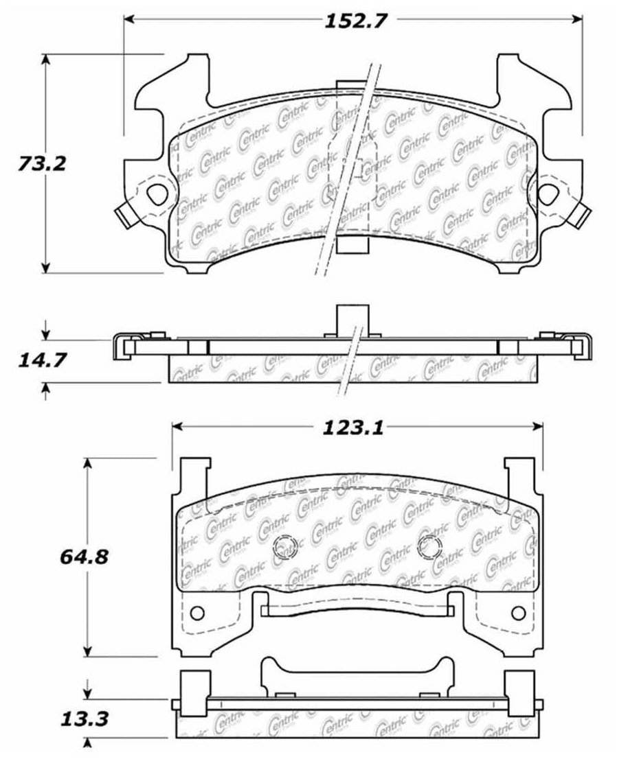 Centric Parts Disc Brake Pad Set Ceramic with Shims for 1981-1978 Buick Century 103.01540