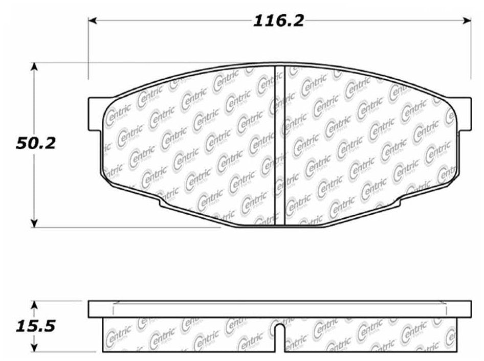 Centric Parts Disc Brake Pad Set Ceramic with Shims for 1981-1988 Toyota Cressida 103.02070