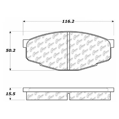Centric Parts Disc Brake Pad Set Ceramic with Shims for 1981-1988 Toyota Cressida 103.02070