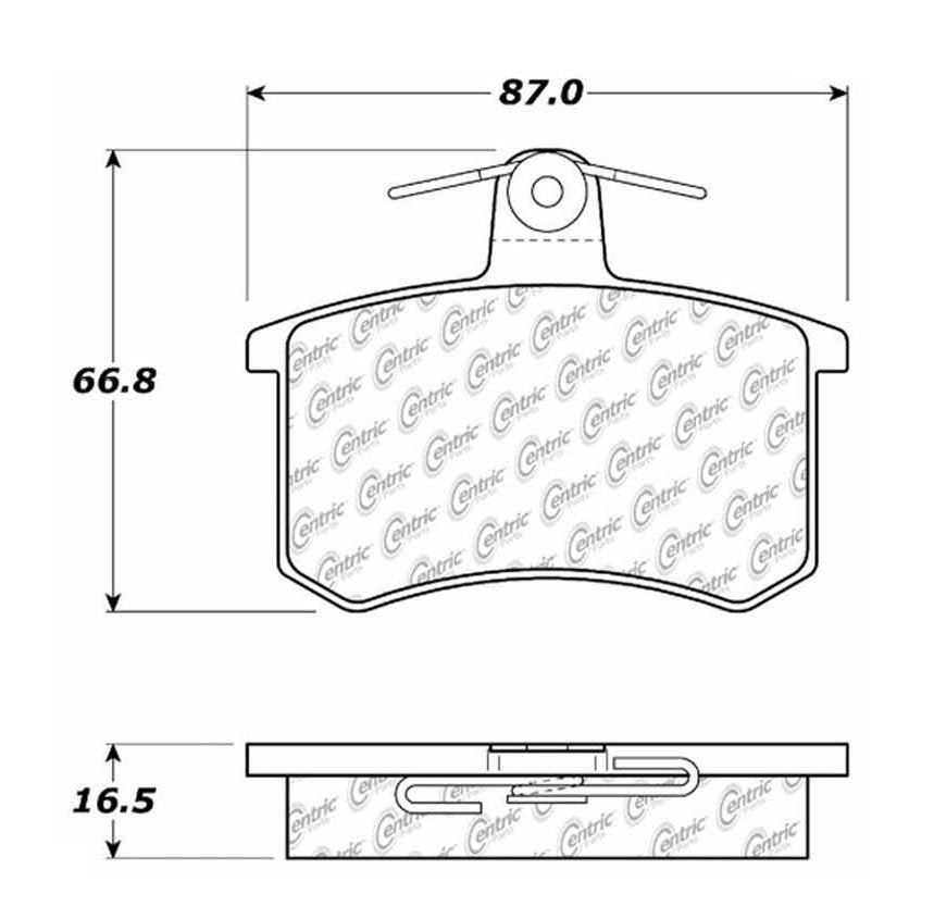 Centric Parts Disc Brake Pad Set C-Tek Ceramic with Shims for 1991-1995 Alfa Romeo 164 Audi 80/90/100 Quattro