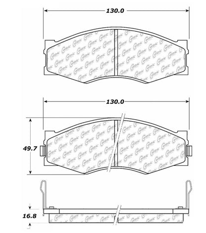 Centric Parts Disc Brake Pad Set Ceramic with Shims for 1984-1997 Nissan and Infiniti Models 103.02660