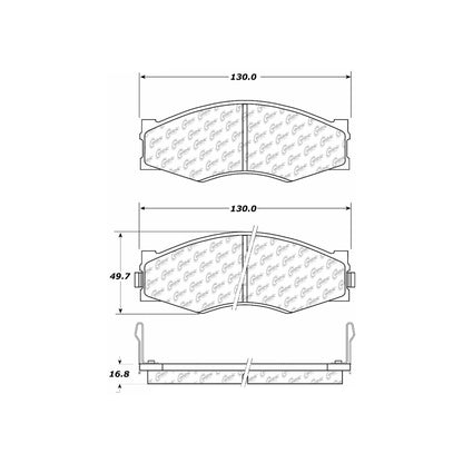 Centric Parts Disc Brake Pad Set Ceramic with Shims for 1984-1997 Nissan and Infiniti Models 103.02660