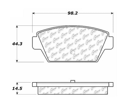 Centric Parts Disc Brake Pad Set Ceramic with Shims for 1985-2009 Dodge and Mitsubishi 103.03290