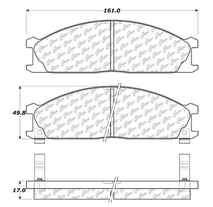 Centric Parts Disc Brake Pad Set Ceramic with Shims for Nissan 720 1986, D21 1994-1986, Frontier 2004-1998, NP300 2016-2009, NP300 Frontier 2017-2016, Pathfinder 1995-1987, Pickup 2004-1995, Urvan 2001-2000, Van 1988-1987, Subaru SVX 1997-1992 103.03330