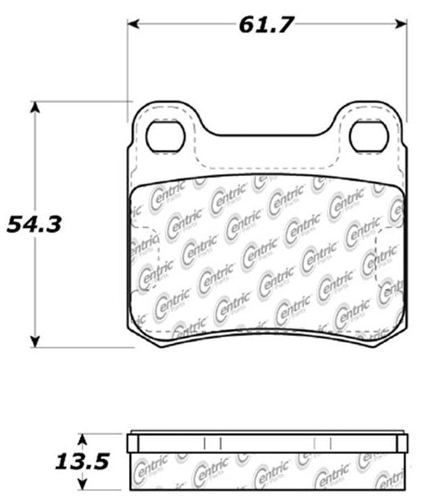 Centric Parts Disc Brake Pad Set Ceramic with Shims for 1984-1995 Mercedes-Benz Models 103.03350