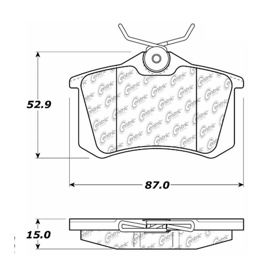 Centric Parts Disc Brake Pad Set Ceramic with Shims for Audi 2000-2018 103.03400
