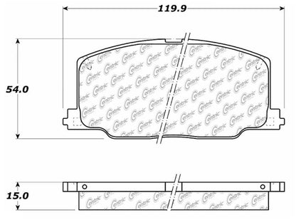 Centric Parts Disc Brake Pad Set C-Tek Ceramic with Shims for 1990-1991 Lexus ES250, 1987-1991 Toyota Camry, 1988-1993 Celica 103.03560