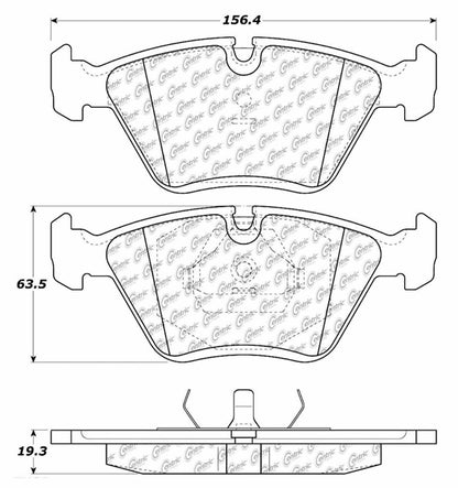Centric Parts Disc Brake Pad Set Ceramic with Shims for 1987-2006 Audi BMW 103.03940