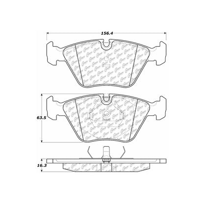 Centric Parts Disc Brake Pad Set Ceramic with Shims for Audi 200 1991-1989 103.03941