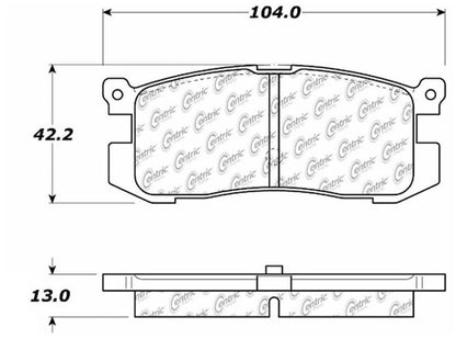 Centric Parts Disc Brake Pad Set Ceramic with Shims for 1992-1989 Ford Probe 1992-1988 Mazda 626 1992-1988 MX-6 103.04000