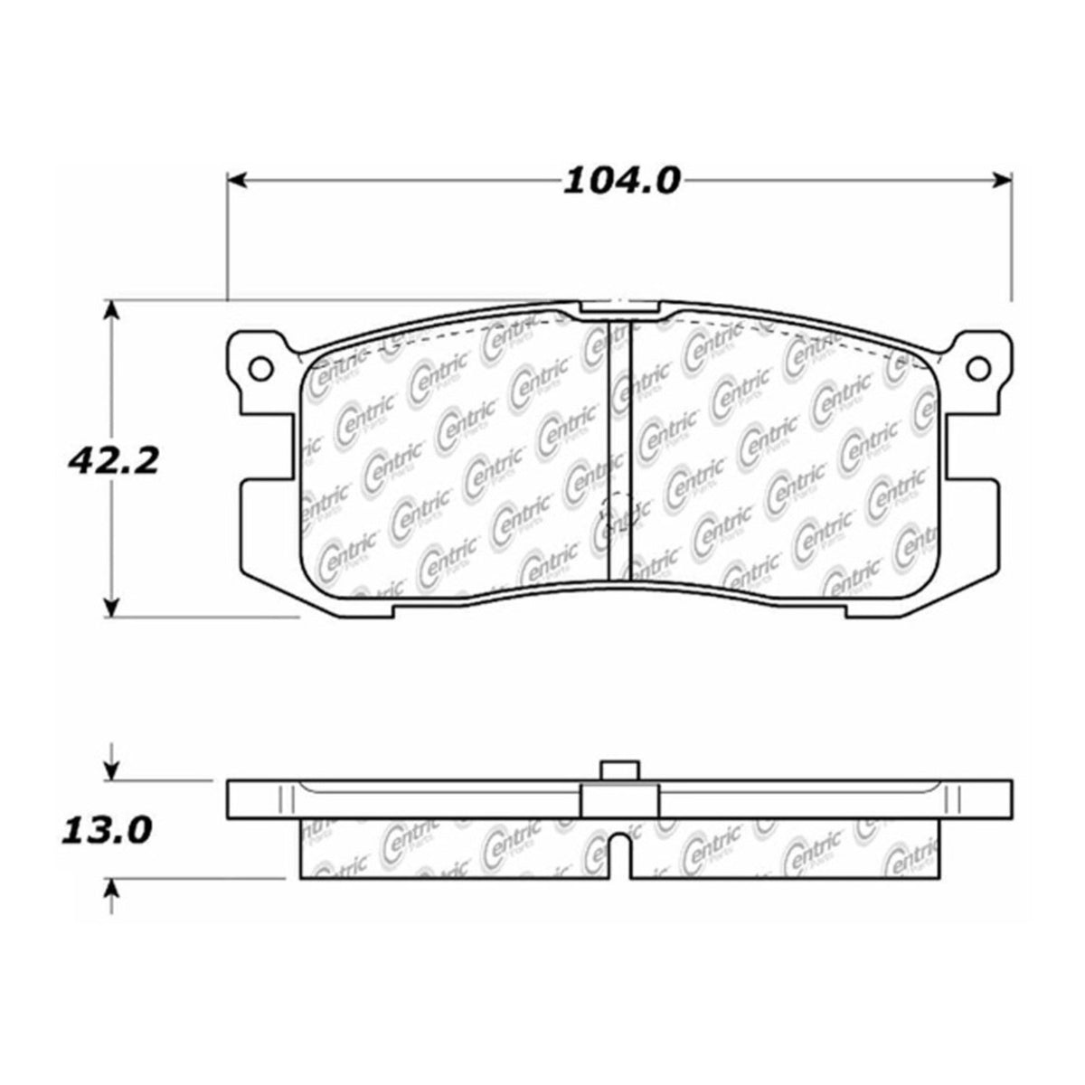 Centric Parts Disc Brake Pad Set Ceramic with Shims for 1992-1989 Ford Probe 1992-1988 Mazda 626 1992-1988 MX-6 103.04000
