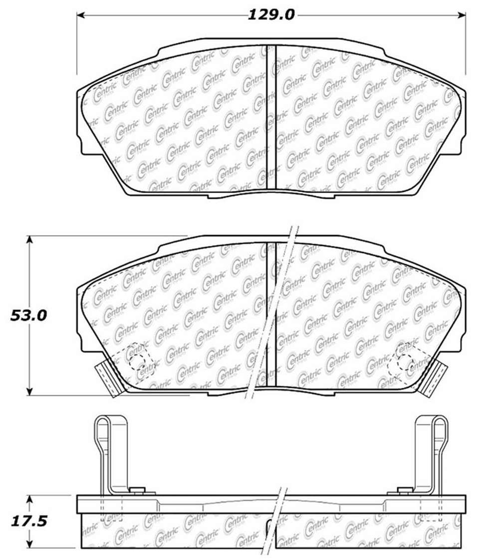 Centric Parts Disc Brake Pad Set Ceramic with Shims for 1986-1993 Honda/Acura Models 103.04090