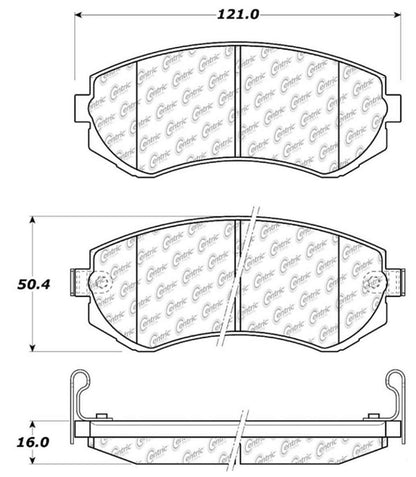 Centric Parts Disc Brake Pad Set C-Tek Ceramic with Shims for 1989-1996 Nissan 240SX 103.04220