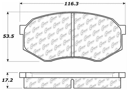 Centric Parts Disc Brake Pad Set Ceramic with Shims for 1989-1995 Mitsubishi Fuso FE 2004-1995 Toyota Tacoma 103.04330