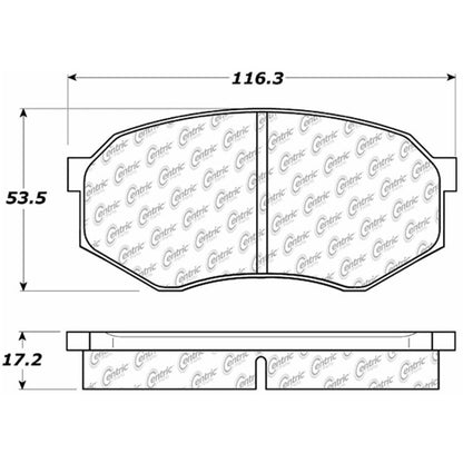 Centric Parts Disc Brake Pad Set Ceramic with Shims for 1989-1995 Mitsubishi Fuso FE 2004-1995 Toyota Tacoma 103.04330