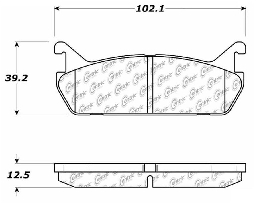 Centric Parts Disc Brake Pad Set C-Tek Ceramic with Shims for 1996-1991 Ford Escort