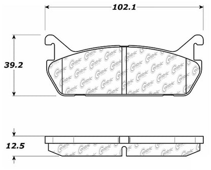 Centric Parts Disc Brake Pad Set C-Tek Ceramic with Shims for 1996-1991 Ford Escort