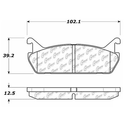 Centric Parts Disc Brake Pad Set C-Tek Ceramic with Shims for 1996-1991 Ford Escort
