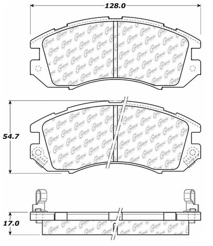 Centric Parts Disc Brake Pad Set Ceramic with Shims for 1993-1996 Subaru Impreza Legacy 103.04700