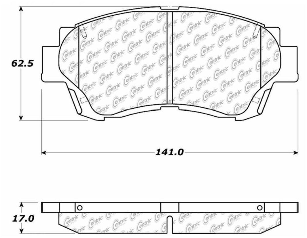 Centric Parts Disc Brake Pad Set Ceramic with Shims for 1992-2003 Lexus and Toyota Models 103.04760