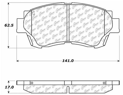 Centric Parts Disc Brake Pad Set Ceramic with Shims for 1992-2003 Lexus and Toyota Models 103.04760