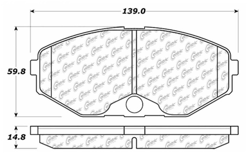 Centric Parts Disc Brake Pad Set Ceramic with Shims for 1990-1995 Infiniti Q45 103.04860