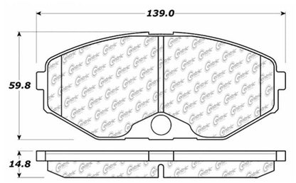 Centric Parts Disc Brake Pad Set Ceramic with Shims for 1990-1995 Infiniti Q45 103.04860