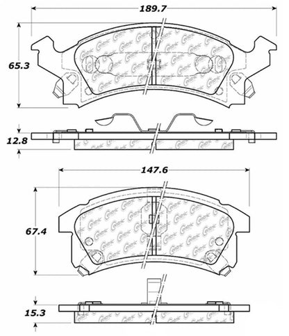 Centric Parts Disc Brake Pad Set Ceramic with Shims for 1990-2005 Buick Skylark