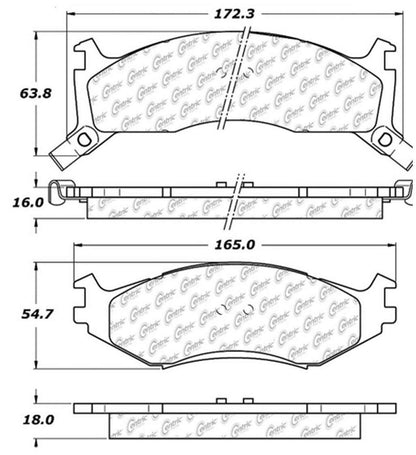 Centric Parts Disc Brake Pad Set C-Tek Ceramic with Shims for 1991-1995 Chrysler Models 103.05240