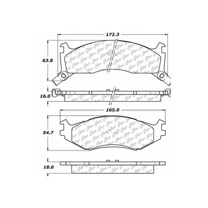 Centric Parts Disc Brake Pad Set C-Tek Ceramic with Shims for 1991-1995 Chrysler Models 103.05240