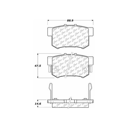 Centric Parts Disc Brake Pad Set Ceramic with Shims for 1997-2022 Honda and Acura