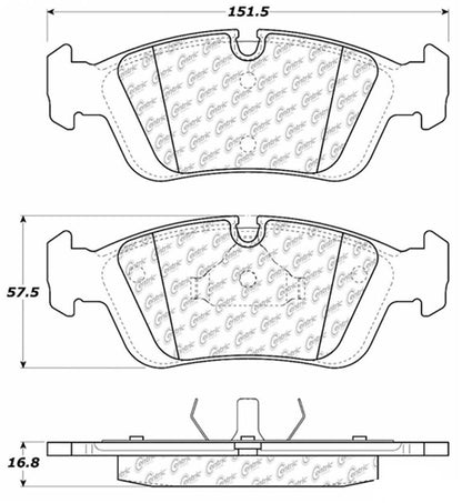 Centric Parts Disc Brake Pad Set with Advanced Ceramic Compounds 103.05580