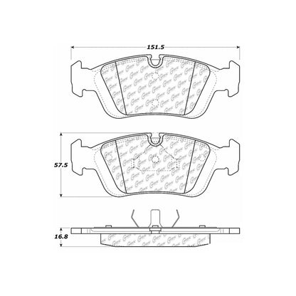 Centric Parts Disc Brake Pad Set with Advanced Ceramic Compounds 103.05580