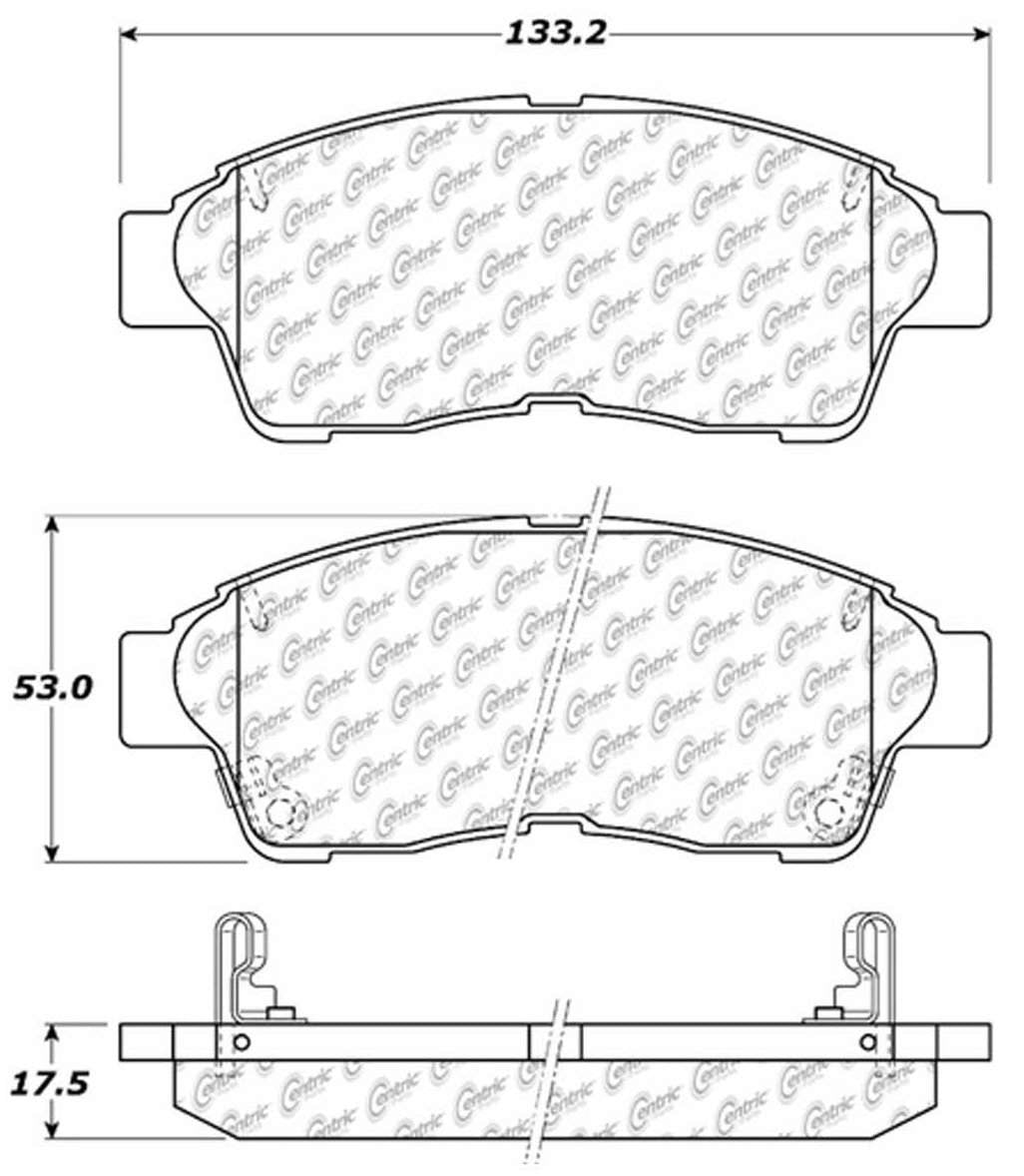Centric Parts Disc Brake Pad Set with Advanced Ceramic Compounds 103.05620