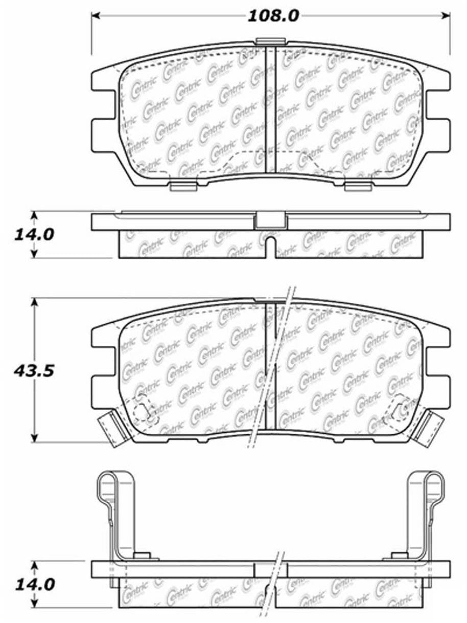 Centric Parts Disc Brake Pad Set with Advanced Ceramic Compounds for Daily Driving 103.05670