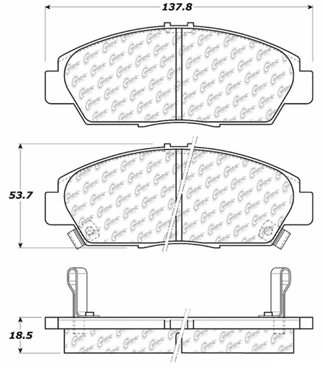 Centric Parts Disc Brake Pad Set 103.05680