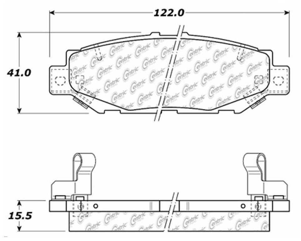 Centric Parts Disc Brake Pad Set with Advanced Ceramic Compounds 103.05720