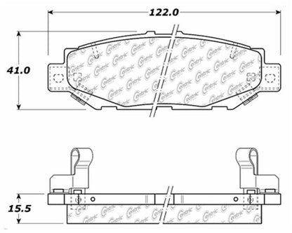 Centric Parts Disc Brake Pad Set with Advanced Ceramic Compounds 103.05720