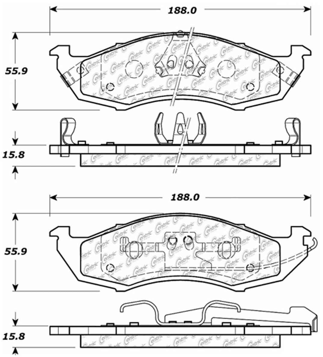 Centric Parts Disc Brake Pad Set with Advanced Ceramic Compounds 103.05760