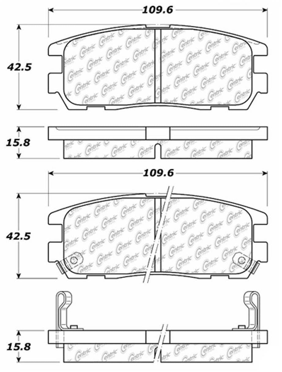 Centric Parts Disc Brake Pad Set with Advanced Ceramic Compounds for Daily Driving 103.05800