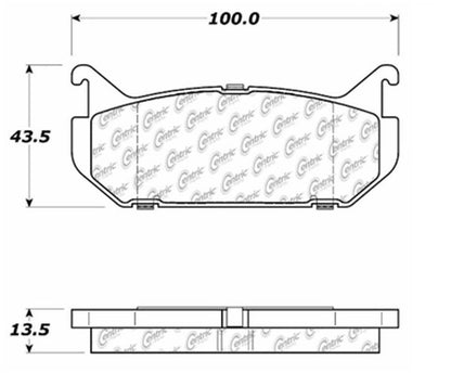 Centric Parts Disc Brake Pad Set with Advanced Ceramic Compounds 103.05840