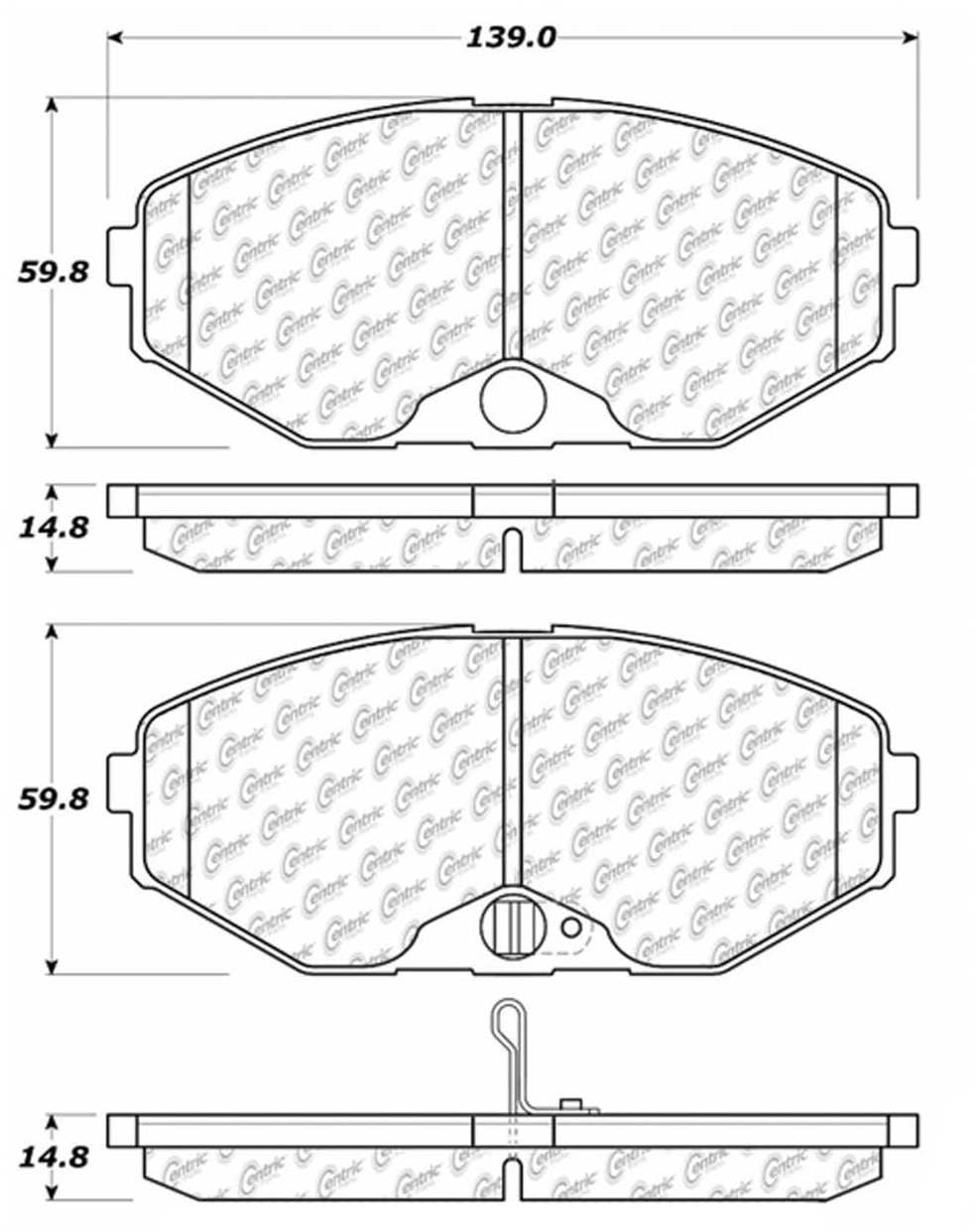 Centric Parts Disc Brake Pad Set with Advanced Ceramic Compounds 103.05870