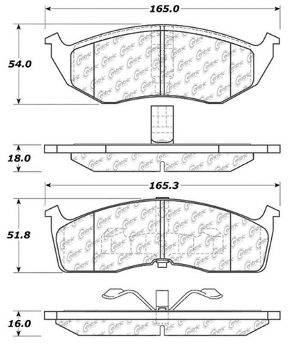 Centric Parts Disc Brake Pad Set with Advanced Ceramic Compounds for 103.05910
