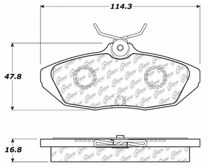 Centric Parts Disc Brake Pad Set with Advanced Ceramic Compounds for 103.05990
